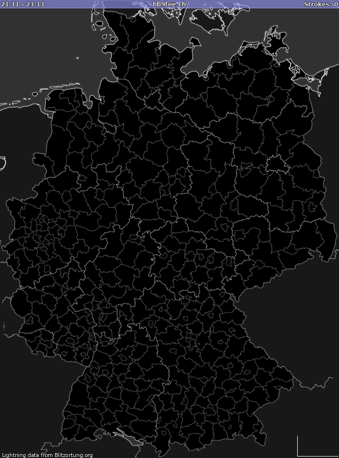 Zibens karte Vācija -